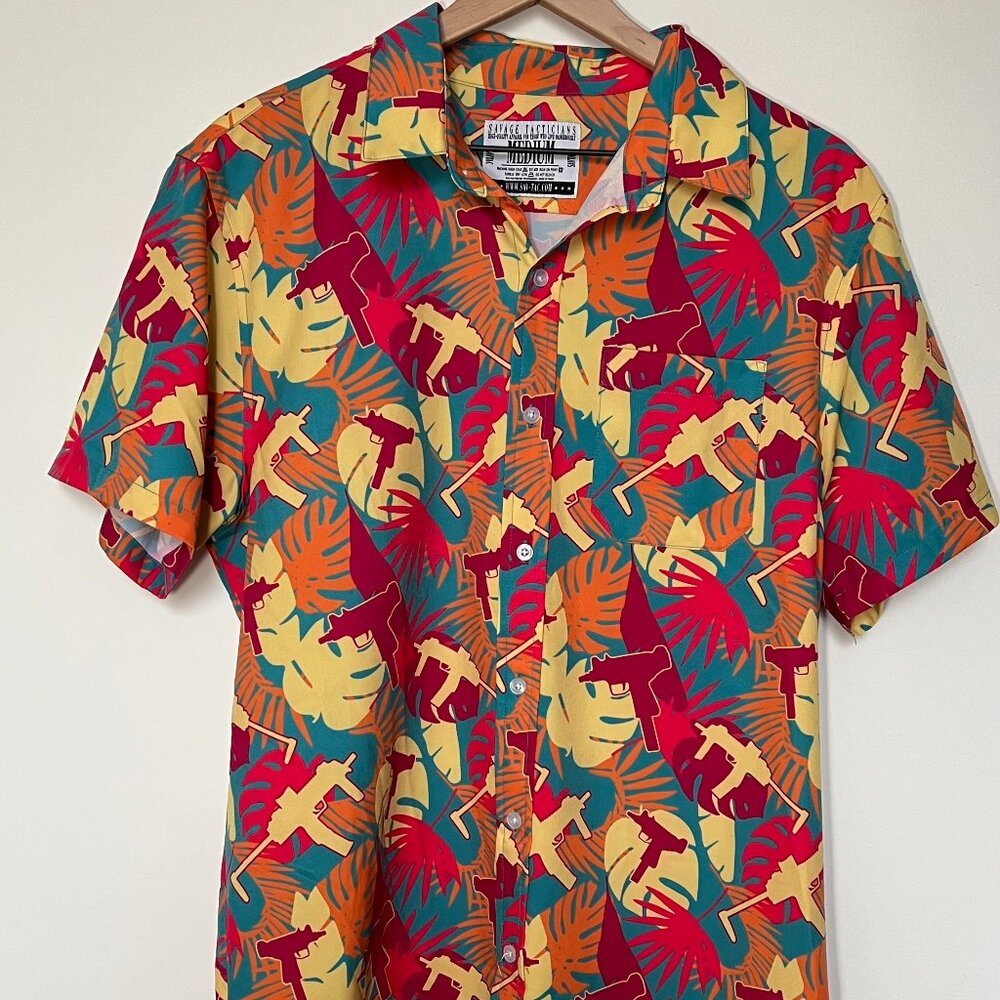 Savage Tacticians Hawaiian Button Up Shirt – Size Medium